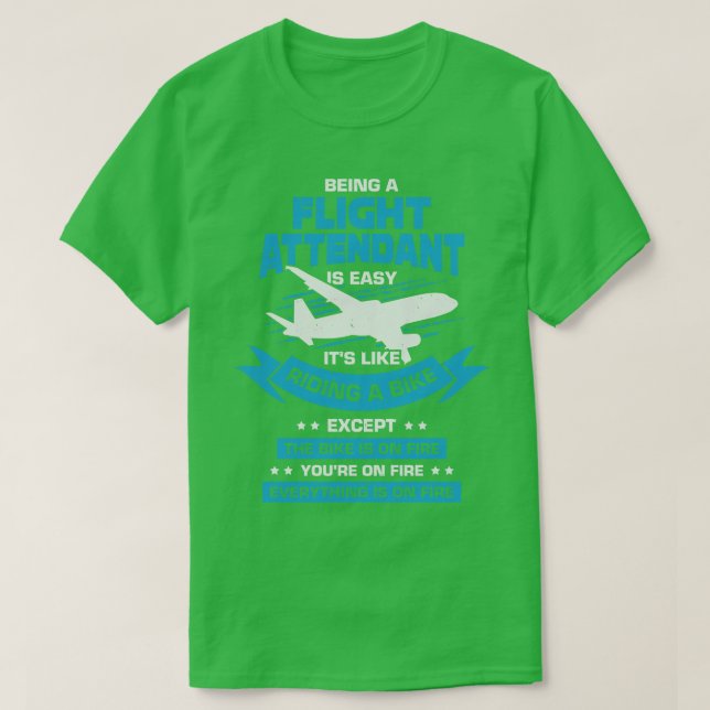 Funny Cabin Flight Attendant Steward Gift T Shirt (Design framsida)