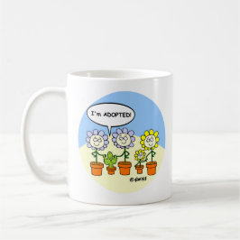 Funny Cactus and Flowers Cute Tecknad Southwest Kaffemugg