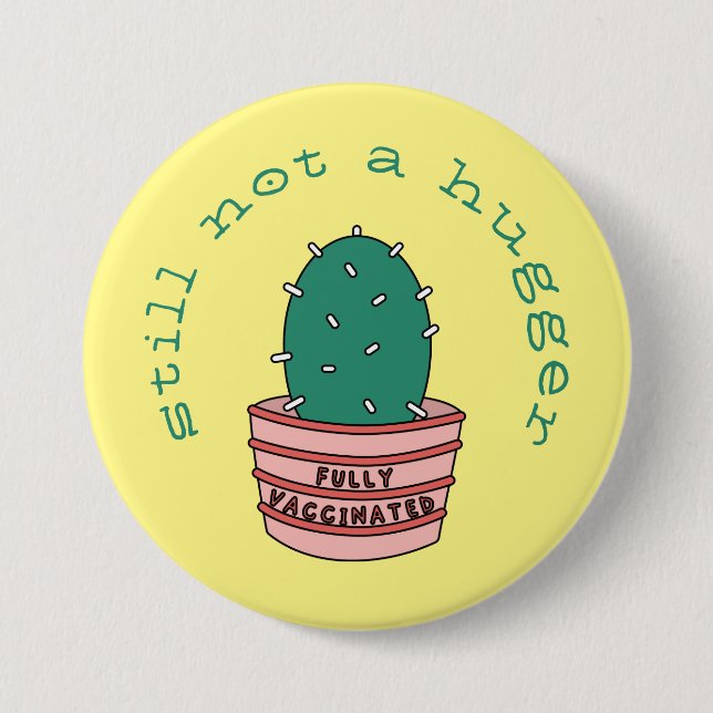 Funny Cactus: Helt vaccinerad, ändå inte Kramare Knapp (Framsida)