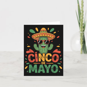 Funny Cactus och Sombrero Cinco de Mayo Cactus som Kort