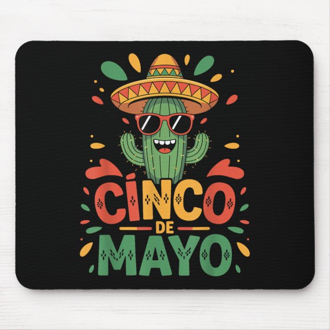 Funny Cactus och Sombrero Cinco de Mayo Cactus som Musmatta (Framsidan)