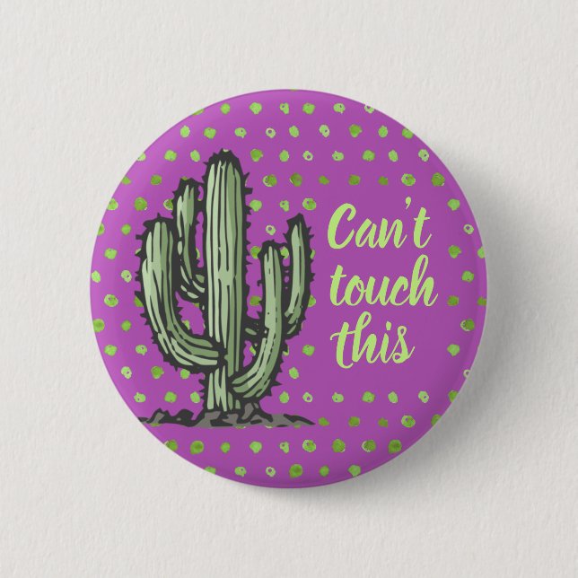 Funny Cactus Plant Hand plockade Illustration Lila Knapp (Framsida)