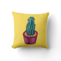 Funny Cactus Pot Gult Konstig Trippy Psychedelic
