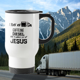 FUNNY Caffeine Diesel och Jesus Grunge Resemugg