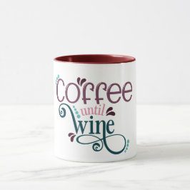 Funny Caffeine-kaffe till Vin Joke Pun Gift Mugg