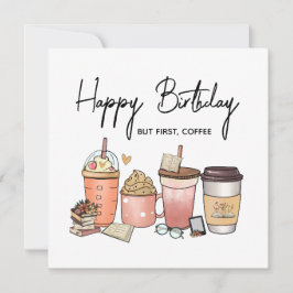 – Funny Caffeine Lover Birthday Greeting Julkort