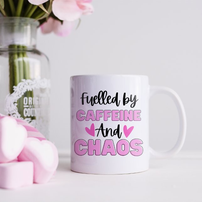 Funny Caffeine och Chaos Kaffemugg (Skapare uppladdad)