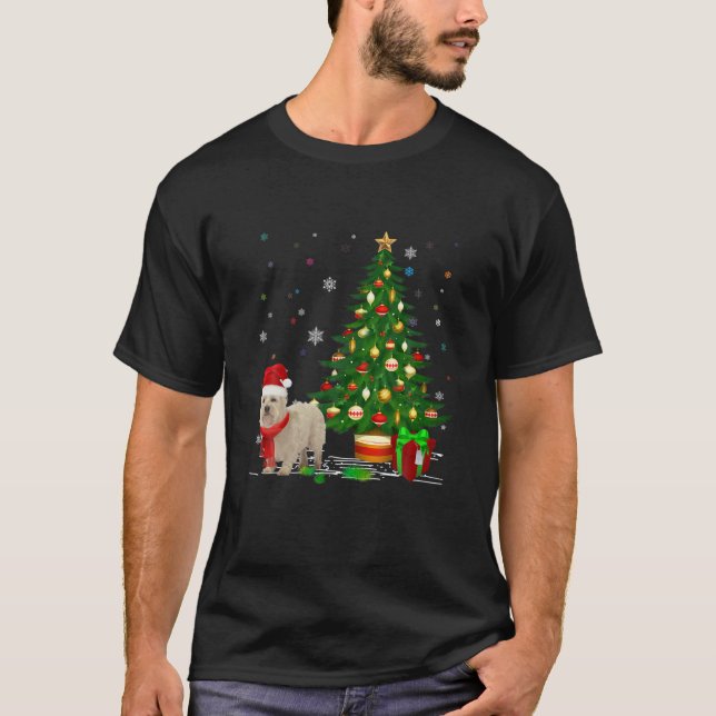 Funny Cairn Terrier Hundar Älskare Gift Santa Hat  T Shirt (Framsida)