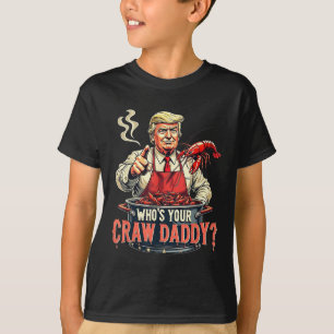 Funny Cajun Boil Seafood Shirt Whos din Crawpappa T