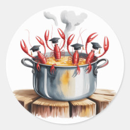 Funny Cajun Graduation Party Runt Klistermärke