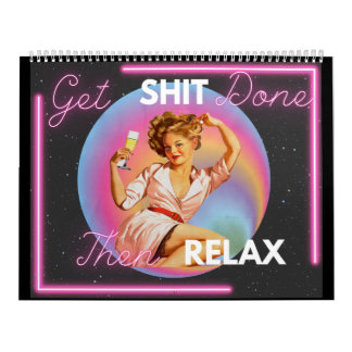 Funny Calendar For Her Gift Friend Retro "Done" Kalender