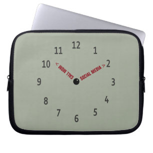 Funny Call Mamma Imaginary Clock Laptop Sleeve