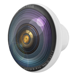 Funny Camera Lens Round Knopp