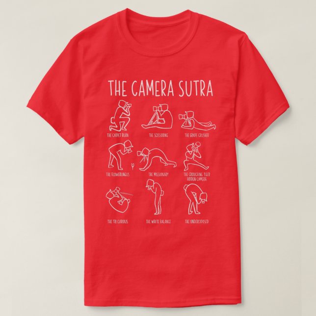 Funny Camera Sutra Photographer Photography Gift M T Shirt (Design framsida)
