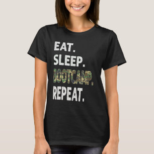 Funny Camo Eat Ssov BootCamp Upprepa Camouflage Gr T Shirt