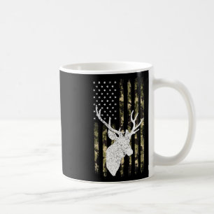 Funny Camouflage USA flagga Whitetail Buck Hjort H Kaffemugg