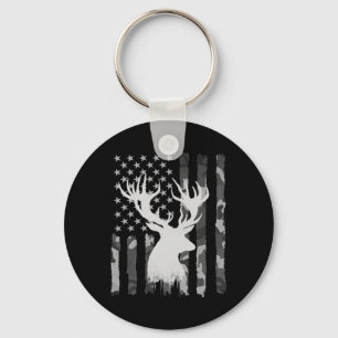 Funny Camouflage USA flagga Whitetail Buck Hjort H Nyckelring