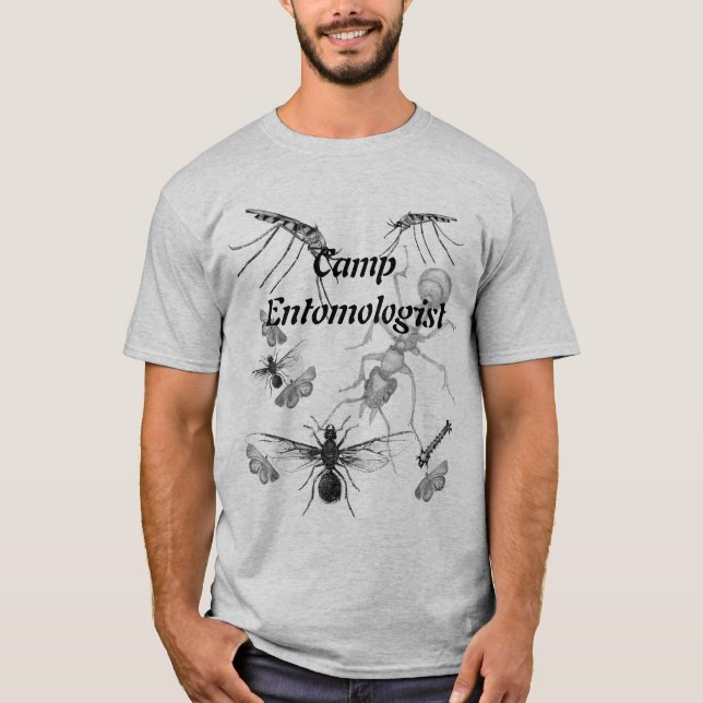 Funny Camp Entomolog Kryp Manar T-shirt (Framsida)