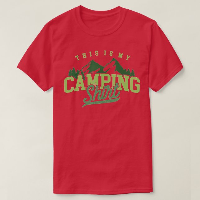 Funny Camper Camp Retro Camping Tent This Is My Ca T Shirt (Design framsida)