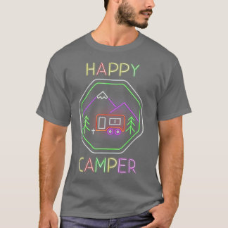 Funny Camper Gift Lycklig Camping Älskare Camp Vac T Shirt