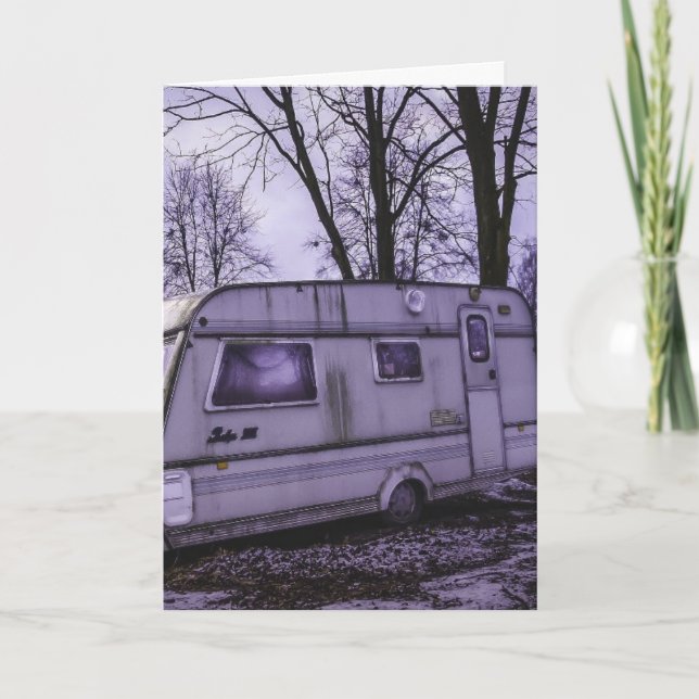 FUNNY CAMPER 'HEJ' GREETING CARDS KORT (Framsida)