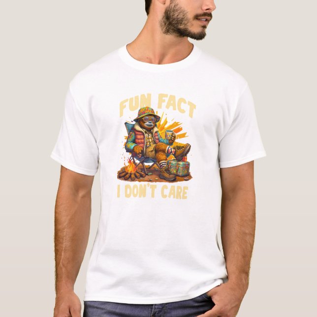 Funny Camping Bear Shirt T (Framsida)