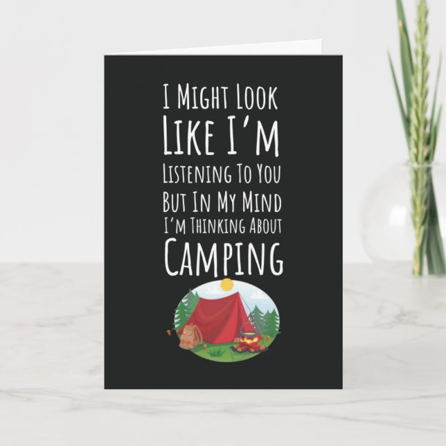 Funny Camping Cards Outdoors Nature Adventure Camp Kort (Framsida)
