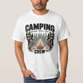 Funny Camping Fires Friends Fun Camping Crew T Shirt