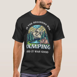 Funny camping gift girl t shirt