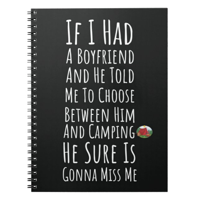 Funny Camping Gifts For Women Her Camper Teen Girl Anteckningsbok (Framsidan)