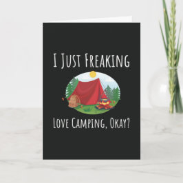 Funny Camping Lover Cards Camper Outdoors Campfire Kort