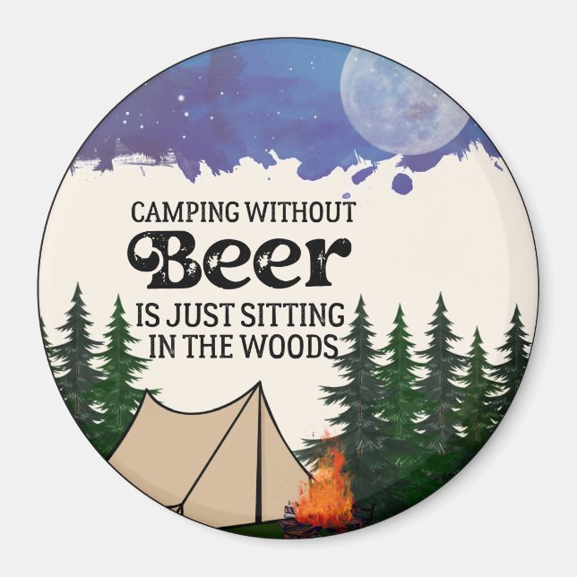 Funny Camping Magnet (Framsidan)