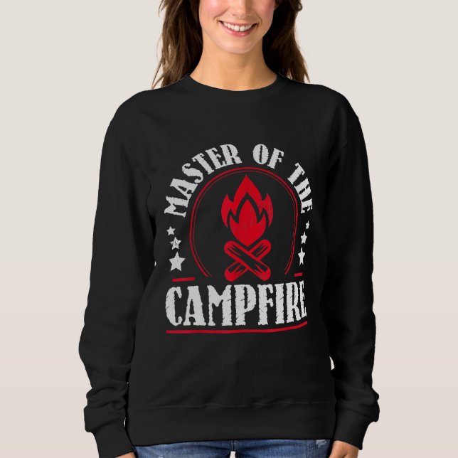 Funny Camping Manar Women Campfire Tee (Framsida)