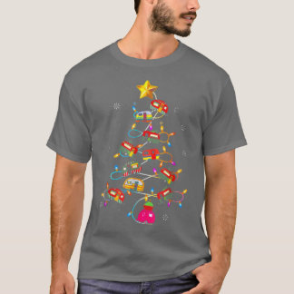 Funny Camping Merry Christmas Tree Campers Snowman T Shirt