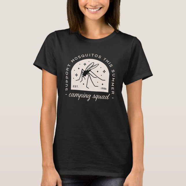 Funny camping mosquito summer camp insect t shirt (Framsida)