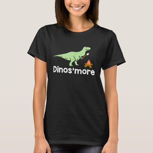 Funny Camping Smore Dinosmore Dinosaur T Shirt (Framsida)