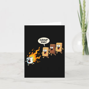 Funny Camping Smores Group Hug Cute S mres Kort