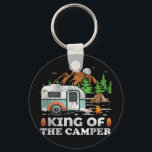 Funny Camping Tee King Of The Camper  Nyckelring<br><div class="desc">Funny Camping Tee King Of The Camper</div>