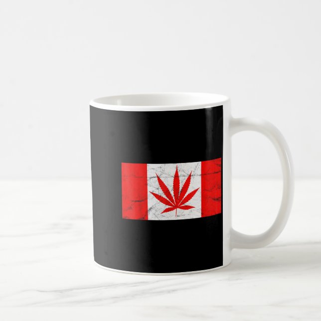Funny Canada &amp; Weed Leaf! Canadian New Flag Jo Kaffemugg (Höger)