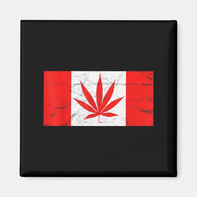 Funny Canada &amp; Weed Leaf! Canadian New Flag Jo Magnet (Framsidan)
