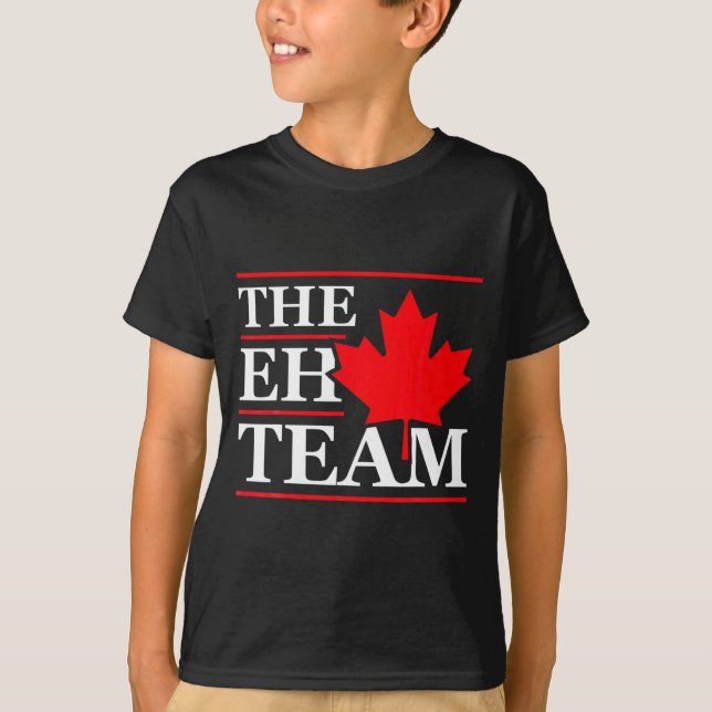 Funny Canada Eh Team Canadian Comedy Sarcasm Map  T Shirt (Framsida)