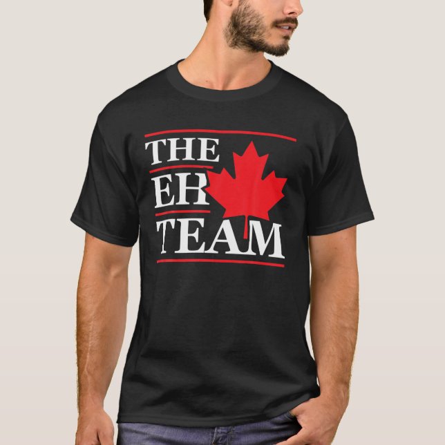 Funny Canada Eh Team - Canadian Comedy Sarcasm Map T Shirt (Framsida)