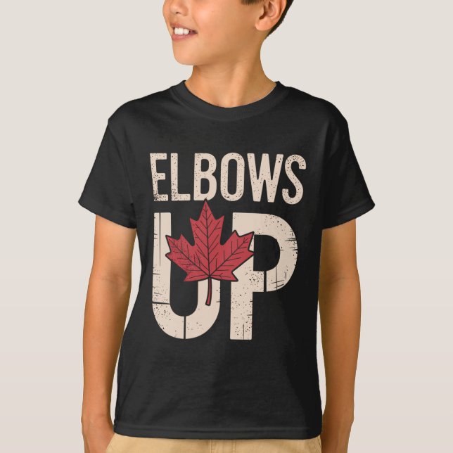 Funny Canada Meme Elbows Up (1)  T Shirt (Framsida)