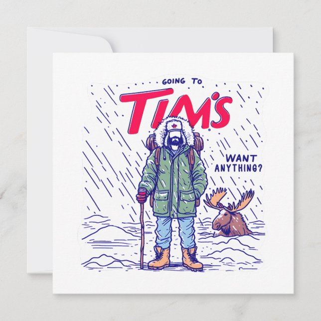 Funny Canadian Coffee Kort (Framsida)