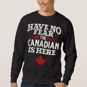 Funny Canadian Friend Family Member Joke Lång Ärmad Tröja