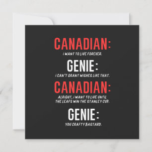 Funny Canadian Hockey Kort