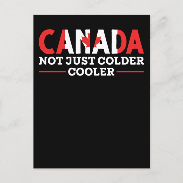 Funny Canadian Joke Maple Löv Coola Kanada Vykort (Framsida)