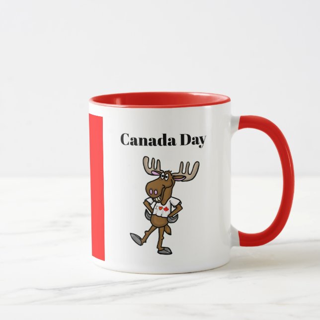 Funny Canadian Moose Canada Day Mugg (Höger)