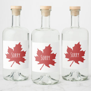 Funny Canadian Spritflaskor Etikett