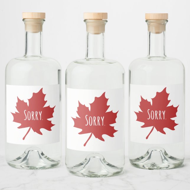 Funny Canadian Spritflaskor Etikett (Flaskor)